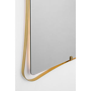 Visual Comfort Signature - AL 2070HAB - LED Mirror - Barnes - Hand-Rubbed Antique Brass