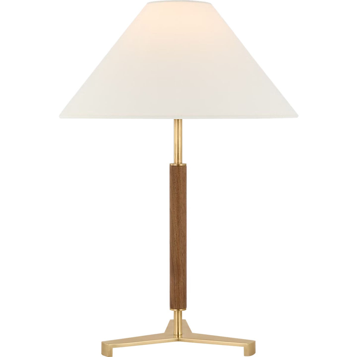Visual Comfort Signature - RB 3125AB/W-L - LED Table Lamp - Amaya - Antique-Burnished Brass and Walnut