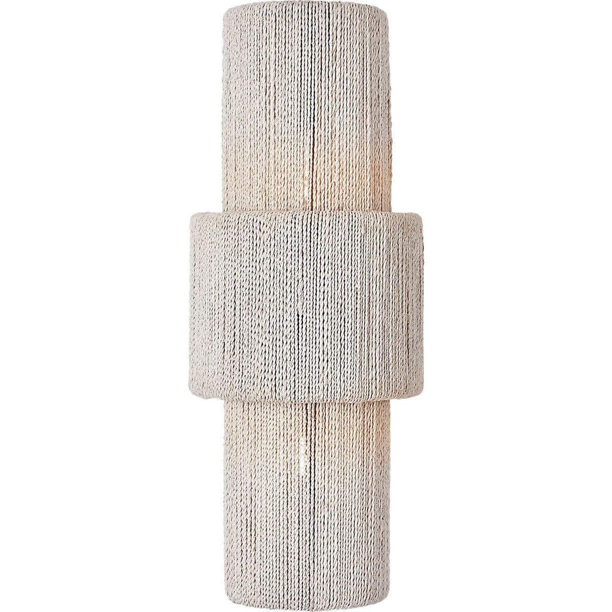 Visual Comfort Signature - CHD 2350AB/WAB - LED Wall Sconce - Dorado - Antique-Burnished Brass and Washed Abaca