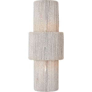 Visual Comfort Signature - CHD 2350AB/WAB - LED Wall Sconce - Dorado - Antique-Burnished Brass and Washed Abaca