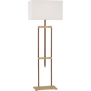 Visual Comfort Signature - RB 1030AB/W-L - LED Floor Lamp - Alda - Antique-Burnished Brass and Walnut
