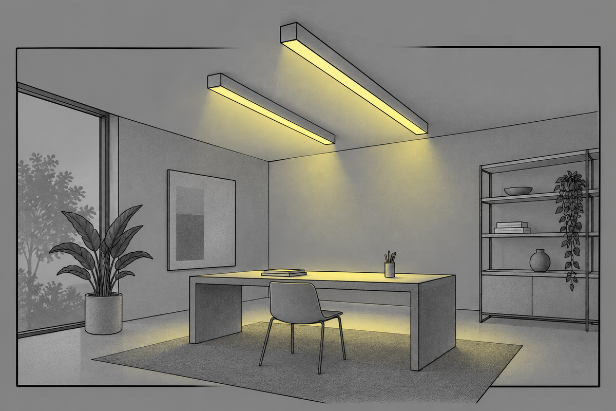 Surface-mount architectural lighting illustration