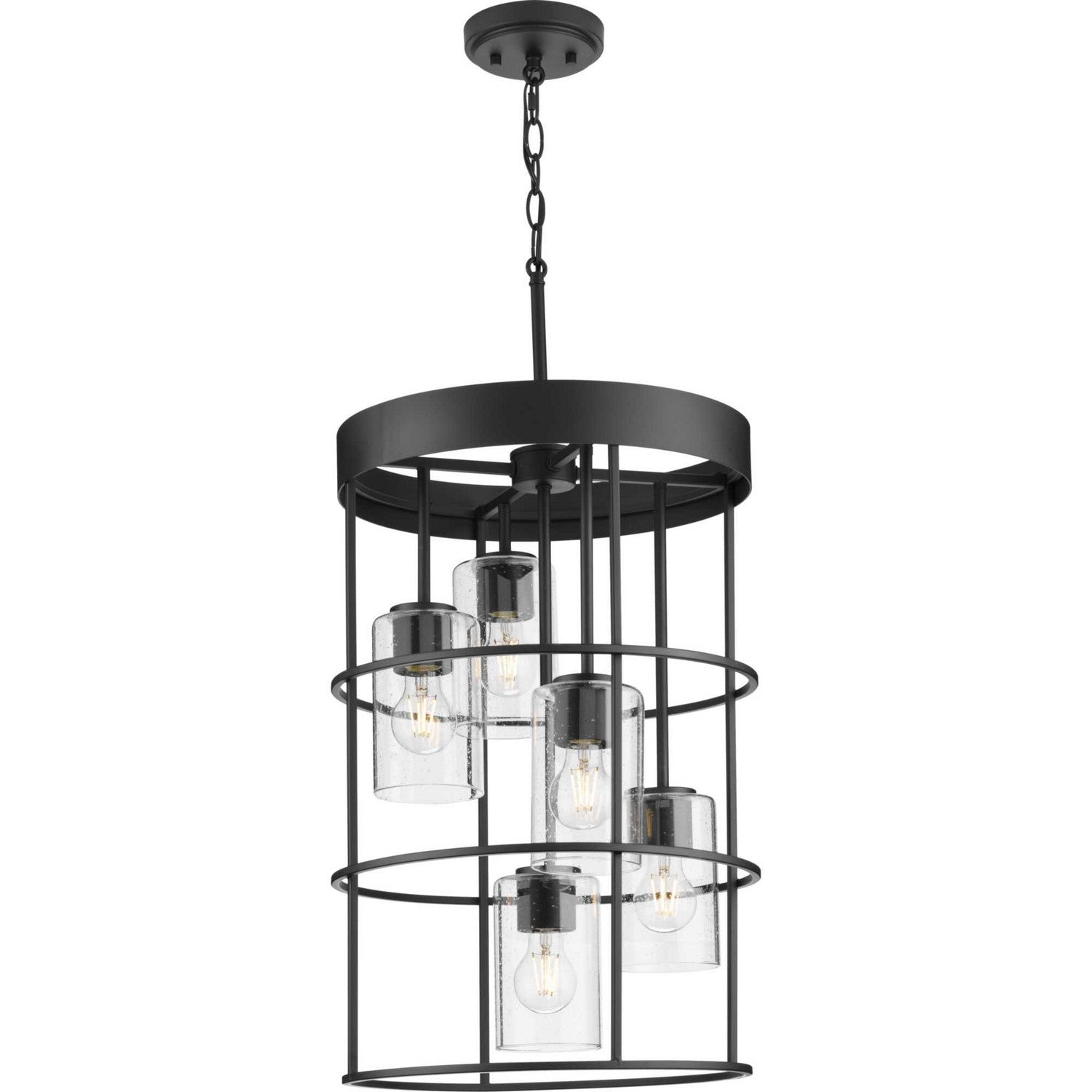 Progress Lighting - P500402-31M - Five Light Hall & Foyer Light - Burgess - Matte Black